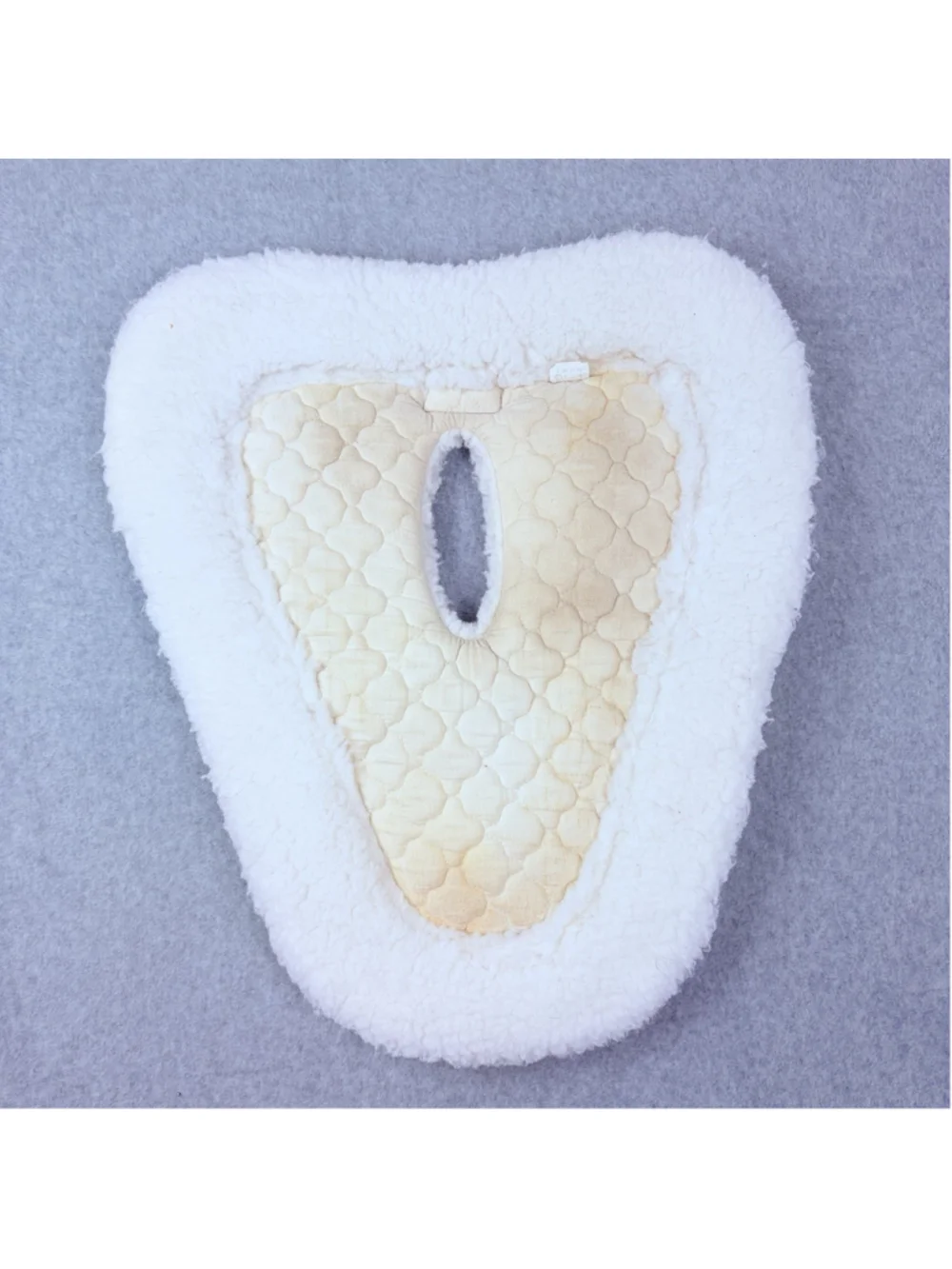 DURA-TECH White Fleece Wither Relief Half Saddle Pad Seat Saver 22x20